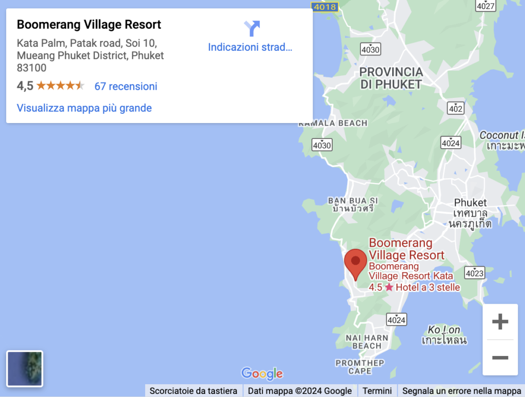 Map Boomerang Village Resort Phuket -